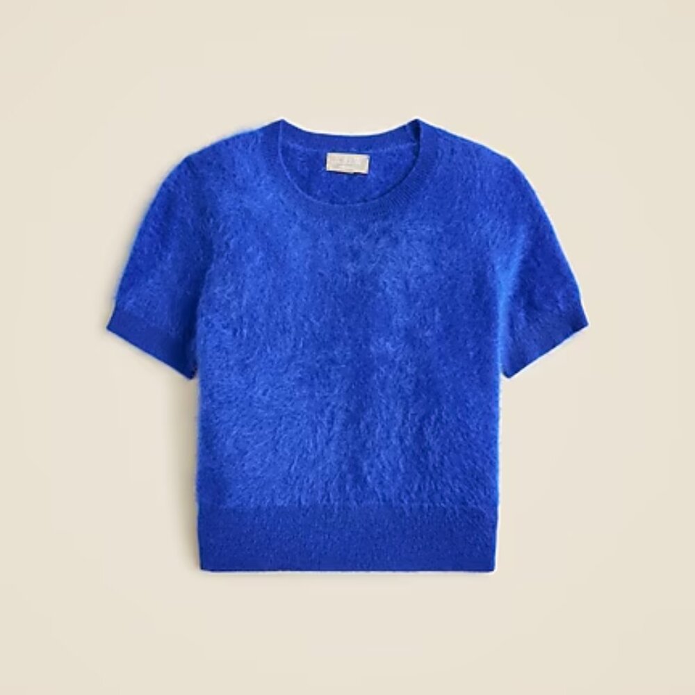 J. Crew Women's Blue Brushed Cashmere T-shirt -- size L